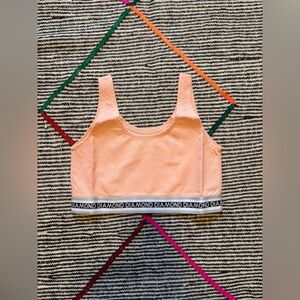NWT Diamond Supply Co Peach Sleeveless sports bra Top with Logo Band